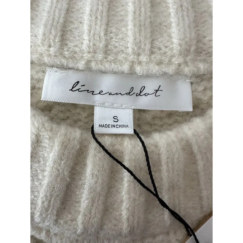 NWT REVOLVE LINE & DOT ‎ Sweater Women's Small Ivory Oversized NWT